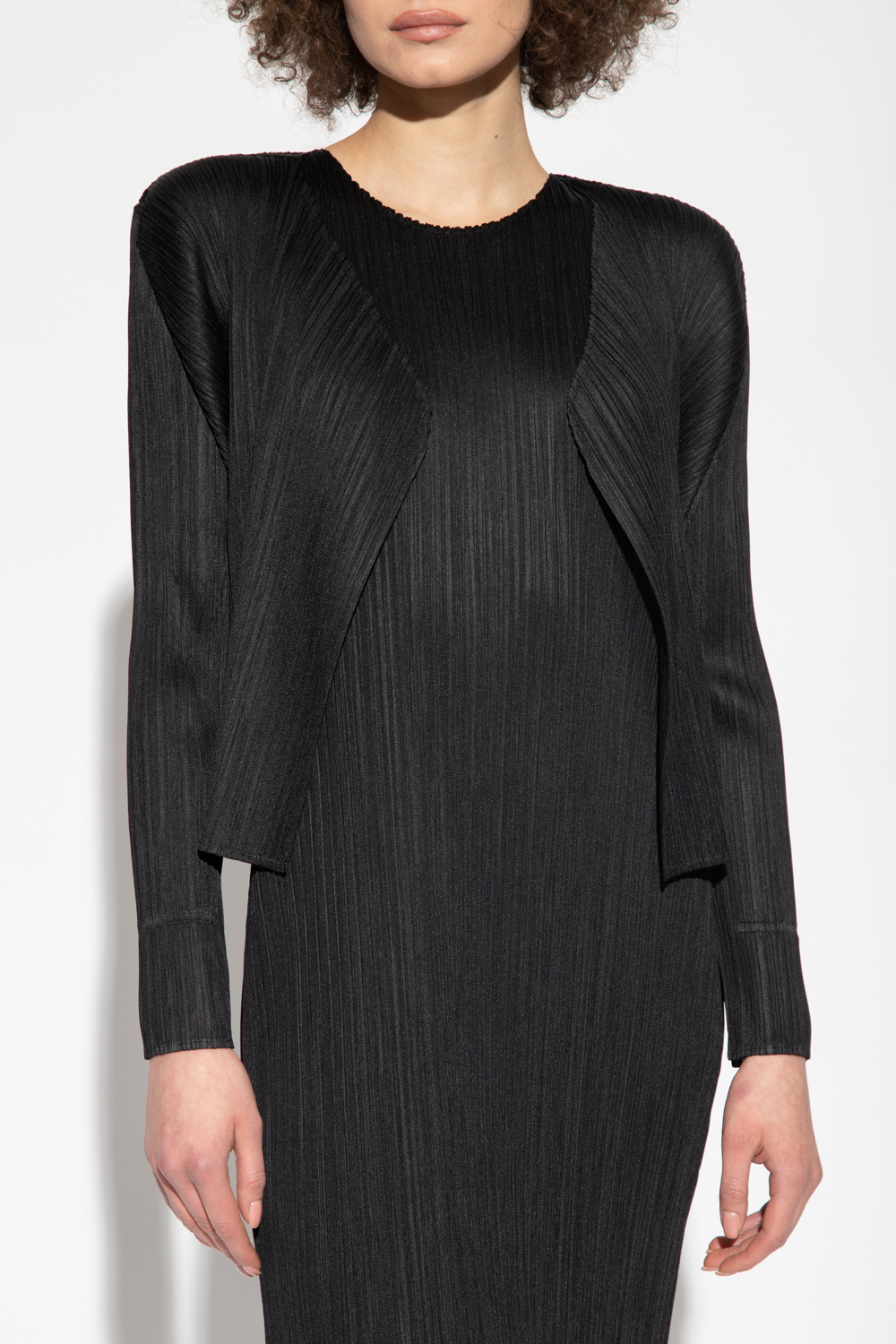 GenesinlifeShops KR - Black Pleated cardigan Issey Miyake